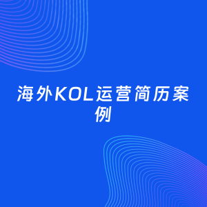 AI生成简历案例：海外KOL运营岗位简历模板